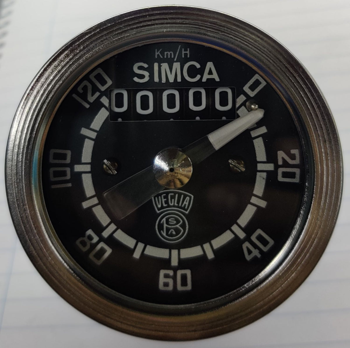 Speedometer/odometer. Simca 5