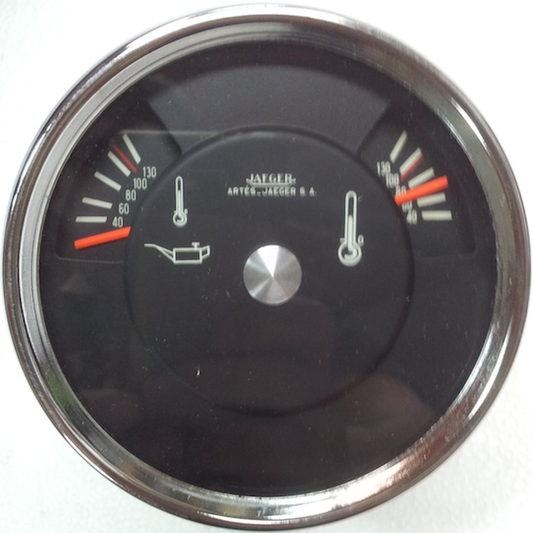 Water temperature and oil temperature gauge