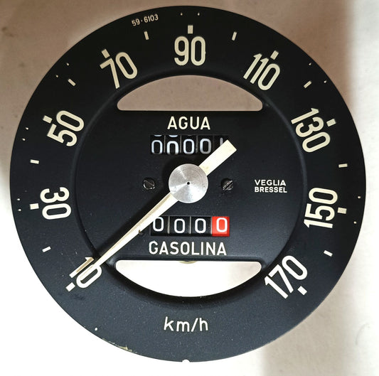 Tachometer/Kilometerzähler. Seat/Fiat 850 Sport Coupé