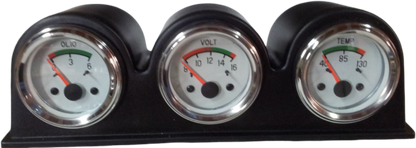 Manometer, Thermometer und Voltmeter mit Ständer.