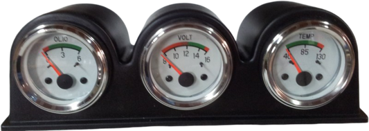 Manometer, Thermometer und Voltmeter mit Ständer.