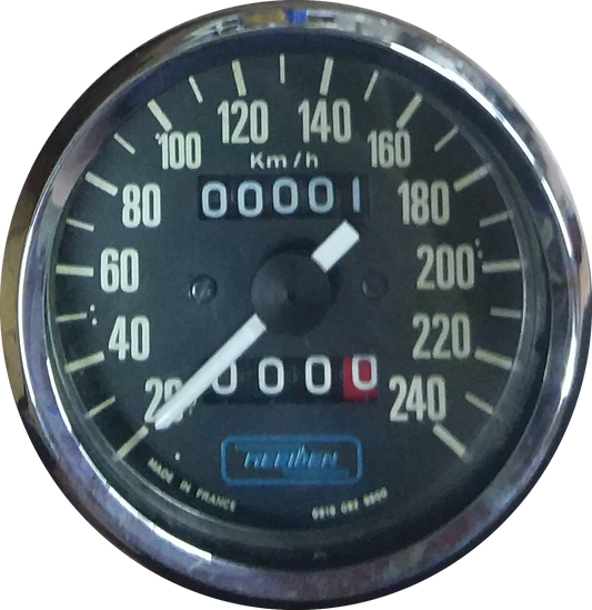 Geschwindigkeitsmesser/Kilometerzähler. Triumph Bonneville T140 Meriden Veglia 21A