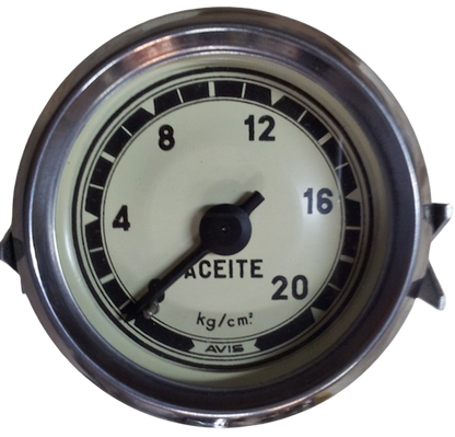 Manómetro. Reloj presión aceite 60mm 0-20 kg/cm2 WALKER VDO AVIS