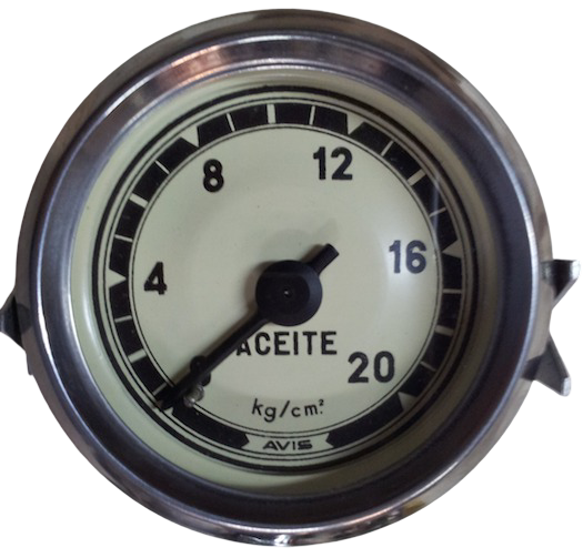 Manómetro. Reloj presión aceite 60mm 0-20 kg/cm2 WALKER VDO AVIS