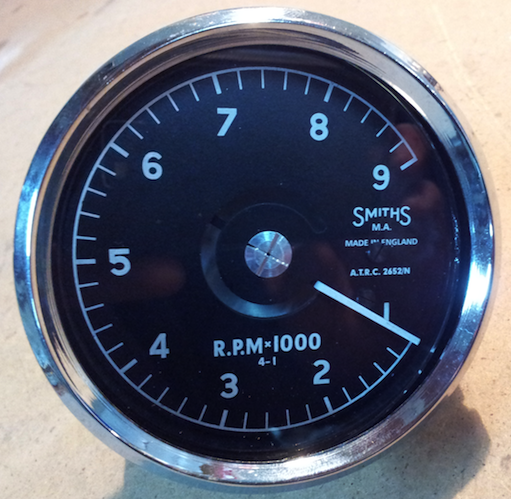 Smiths 9000 RPM Norton, Manx, G50, 7R, Jawa... rev counter