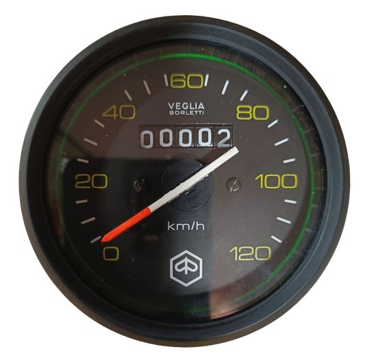 Tachometer/Kilometerzähler. Vespa P125x, P150x, P200e, NV, original Veglia restauriert