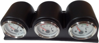Manometer, Thermometer und Voltmeter mit Ständer.