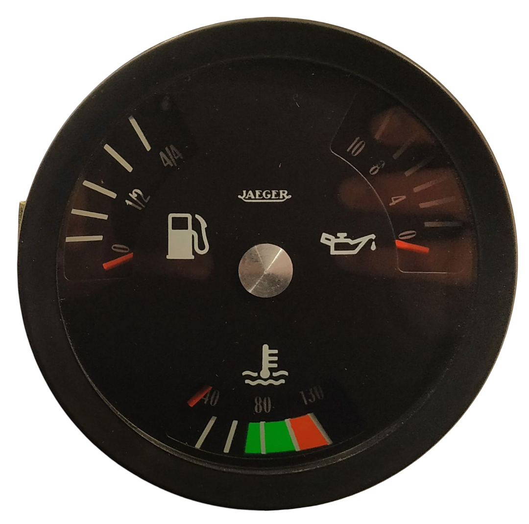 Thermometer, Öldruck und Kraftstoff