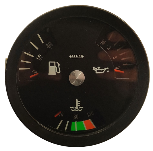 Thermometer, oil pressure and fuel