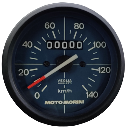 Geschwindigkeitsmesser/Kilometerzähler. Morini 125 Motorrad