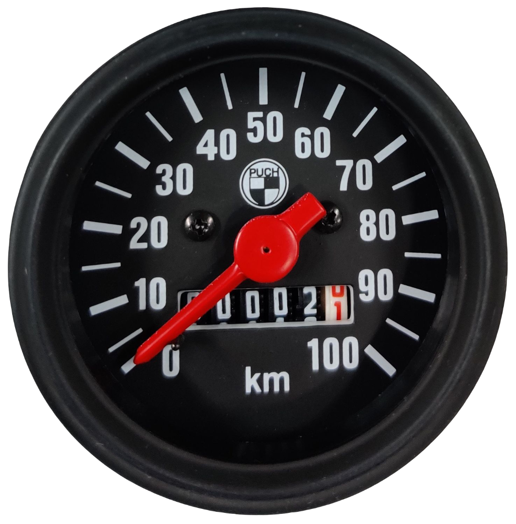 Geschwindigkeitsmesser/Kilometerzähler. Puch Cobra MC75, TT/M82 und X30