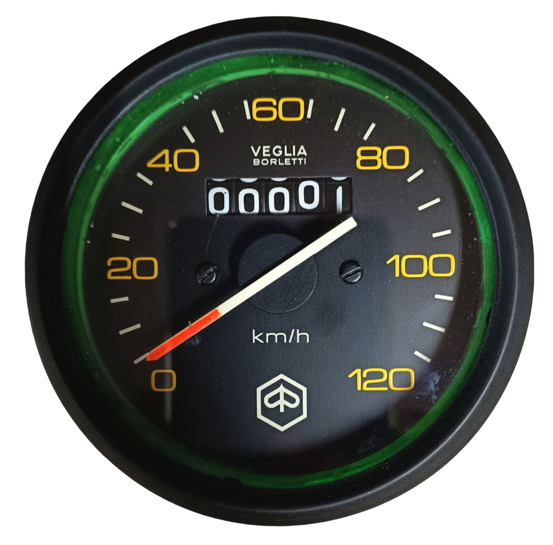 Genuine restored Vespa P125x, P150x, P200e, NV speedometer